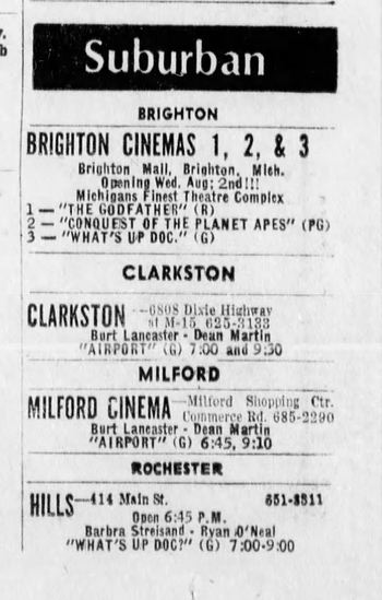 Brighton Cinemas 9 - Aug 1 1972 Theater Grand Opening (newer photo)